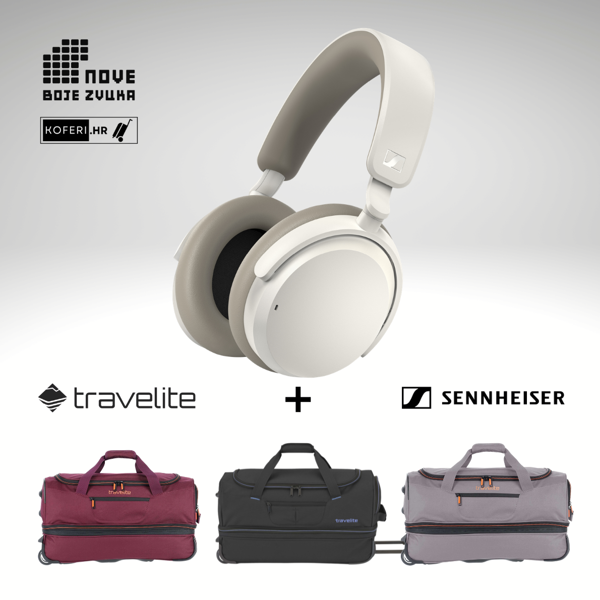 SENNHEISER ACCENTUM + Basics putna torba sa kotačima Bundle - Nove Boje Zvuka