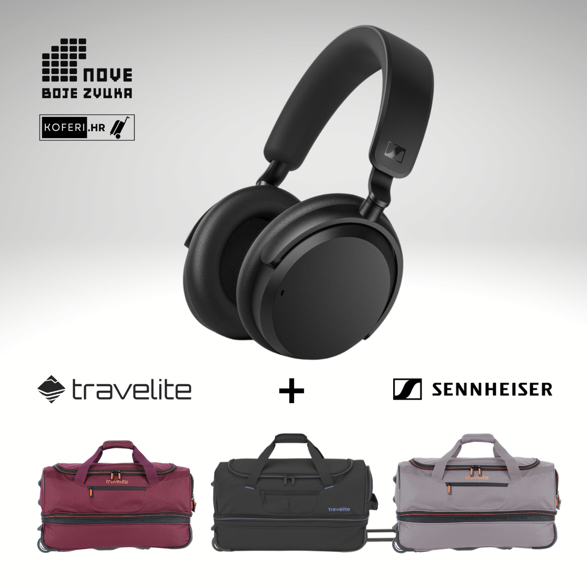 SENNHEISER ACCENTUM + Basics putna torba sa kotačima Bundle - Nove Boje Zvuka
