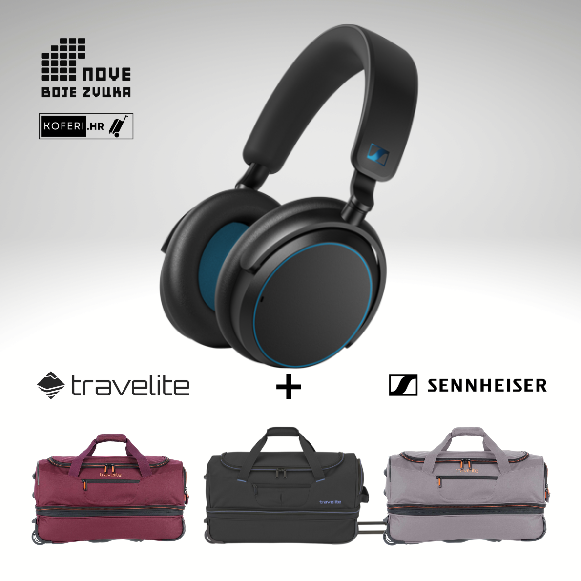 SENNHEISER ACCENTUM + Basics putna torba sa kotačima Bundle - Nove Boje Zvuka