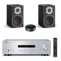 Yamaha A-S201 Srebrna + par DALI OBERON 1 Black + WiiM Mini