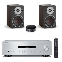 Yamaha A-S201 Srebrna + par DALI OBERON 1 Dark Walnut + WiiM Mini